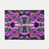 Roze Herfst Aster Flowers Abstract gepersonaliseer Deurmat (Voorkant)