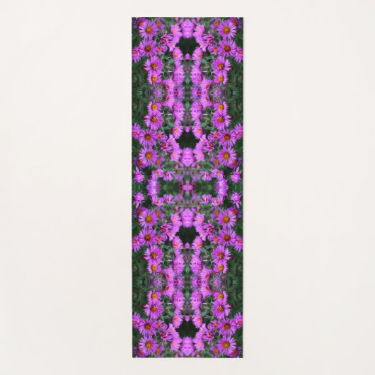 Roze Herfst Aster Flowers Abstract Yogamat (Voorkant)