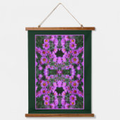Roze Herfst Aster Flowers Orton Abstract Hangend Wandkleed (Voorkant)