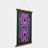 Roze Herfst Aster Flowers Orton Abstract Hangend Wandkleed (Gebogen)