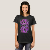 Roze Herfst Aster Flowers Orton Abstract T-shirt (Voorkant volledig)