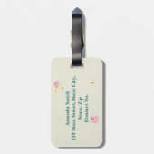 Roze Herfst Bagagelabel (Achterkant verticaal)