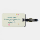 Roze Herfst Bagagelabel (Achterkant horizontaal)