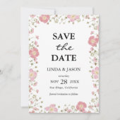 Roze Herfst Bloemstuk Huwelijk Aandenken aan de da Kaart (Voorkant)