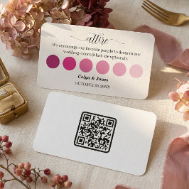 ROZE Herfst Bruiloft Kleding Kledingscode Palet Informatiekaartje