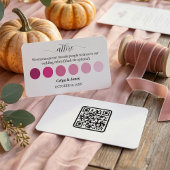 ROZE Herfst Bruiloft Kleding Kledingscode Palet Informatiekaartje