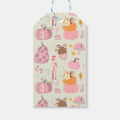 Roze Herfst Cadeaulabel (Voorkant)