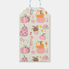 Roze Herfst Cadeaulabel