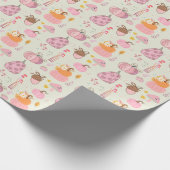 Roze Herfst Cadeaupapier (Hoek)