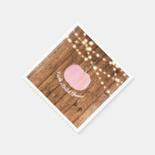Roze herfst herfst Rustic Wood Licht Servet (Hoek)