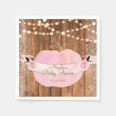 Roze herfst herfst Rustic Wood Licht Servetten (Voorkant)