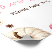 Roze Herfst Kleine pompoen Baby shower gunsten Poster (Hoek)