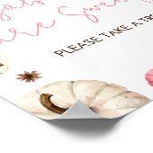 Roze Herfst Kleine pompoen baby's zijn zoet Poster (Hoek)