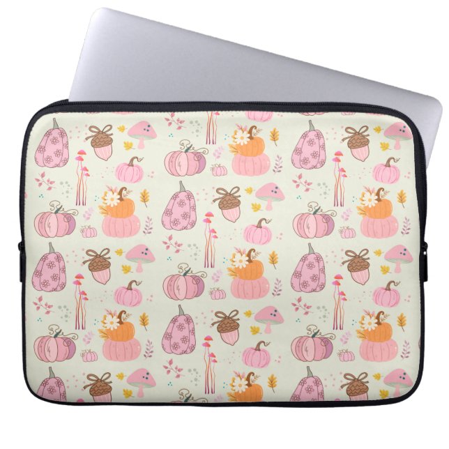 Roze Herfst Laptop Sleeve (Voorkant)