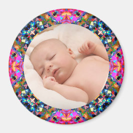Roze Herfst Lijst Baby Girl Gift Foto grootouder Magneet