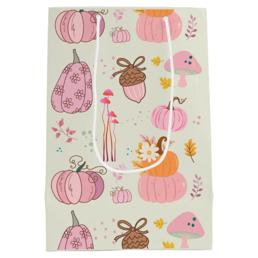 Roze Herfst Medium Cadeauzakje (Achterkant)