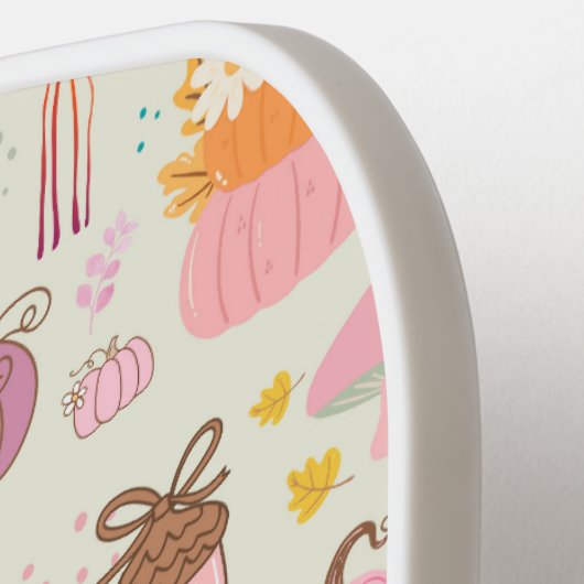 Roze Herfst Pickleball Paddle (Links Detail)