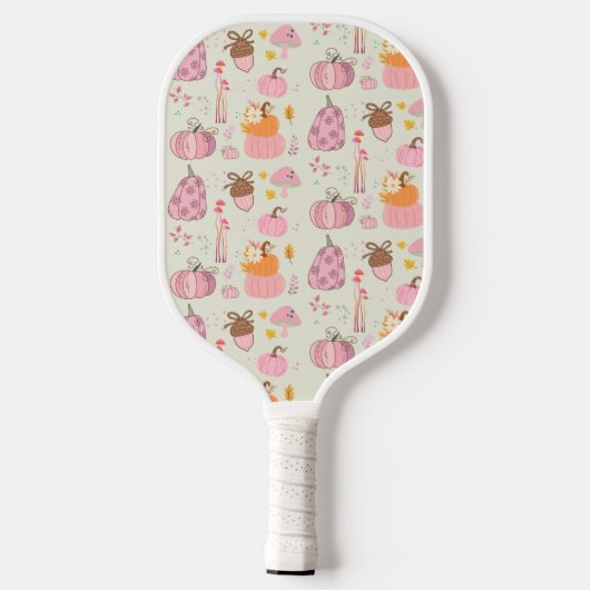 Roze Herfst Pickleball Paddle (Achterkant)