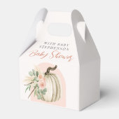 Roze Herfst Pompoen Bloemen Boho Boog Bedankdoosjes (Achterkant)