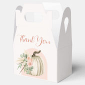 Roze Herfst Pompoen Bloemen Boho Boog Bedankdoosjes (Geopend)