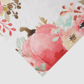 Roze Herfst Pompoenen en Bloemen Herfst Decoupage Tissuepapier (Detail)