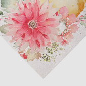 Roze Herfst Pompoenen en Bloemen Herfst Decoupage Tissuepapier (Detail)