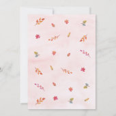 Roze Herfst Pumpkin Truck Baby shower Uitnodiging (Achterkant)