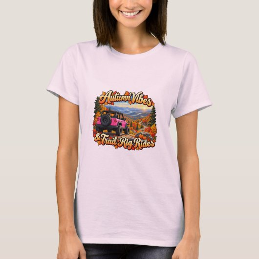Roze Herfst Sfeer T-Shirt (Voorkant)