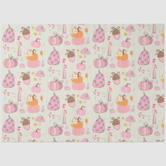 Roze Herfst Tissuepapier (Voorkant)