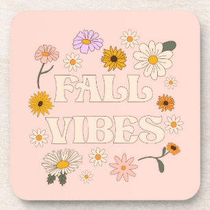 Roze Herfst Vibes Bier Onderzetter