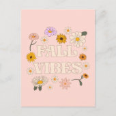 Roze Herfst Vibes Briefkaart (Voorkant)