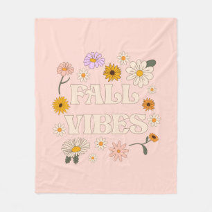 Roze Herfst Vibes Fleece Deken