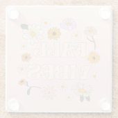 Roze Herfst Vibes Glazen Onderzetter (Achterkant)