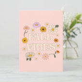 Roze Herfst Vibes Kaart (Staand voorkant)