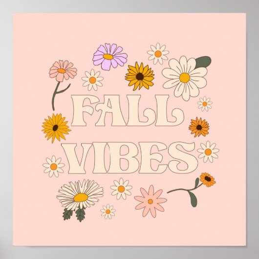 Roze Herfst Vibes Poster (Voorkant)
