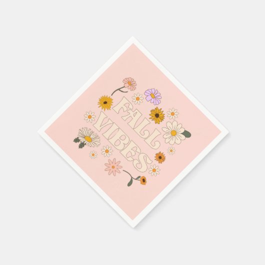 Roze Herfst Vibes Servet (Hoek)