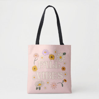 Roze Herfst Vibes Tote Bag