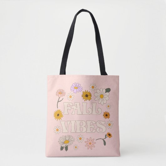 Roze Herfst Vibes Tote Bag (Voorkant)