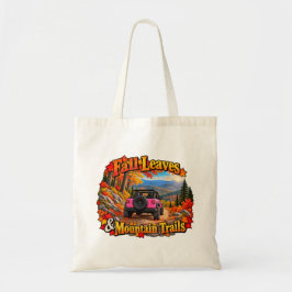 Roze herfstbladeren & bergpaden tote bag