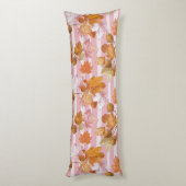 Roze herfstbladeren en eikels Patroon - Herfst Lichaamskussen (Achterkant (Verticaal))