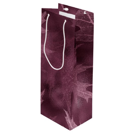 ROZE HERFSTBLADEREN WIJN CADEAUTAS (Voorkant Gekanteld)