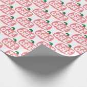 Roze herfstmeisjes eerste verjaardag cadeaupapier (Hoek)