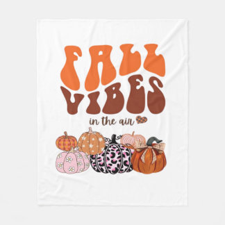 Roze herfstpompoen T-shirt Schattig herfst grafis Fleece Deken