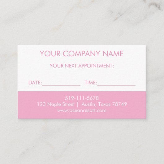 Roze Herinnering Kaart (Voorkant)