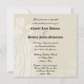 Roze Herringbone eens op een Tijdhuwelijk uitnodig Kaart (Achterkant)