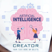 Roze hersenen illustratie Kunstmatige Intelligenti T-shirt
