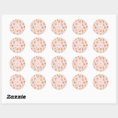 Roze Herten Baby shower Ronde Sticker (Vel)
