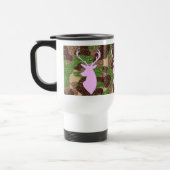 Roze herten en glitter camo reismog reisbeker (Links)