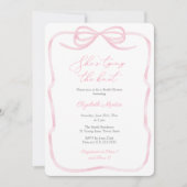  Roze Het binden van de Knoop Bow Vrijgezellenfees Kaart (Voorkant)