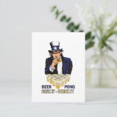 Roze het Drink het Abe Lincoln Briefkaart (Staand voorkant)